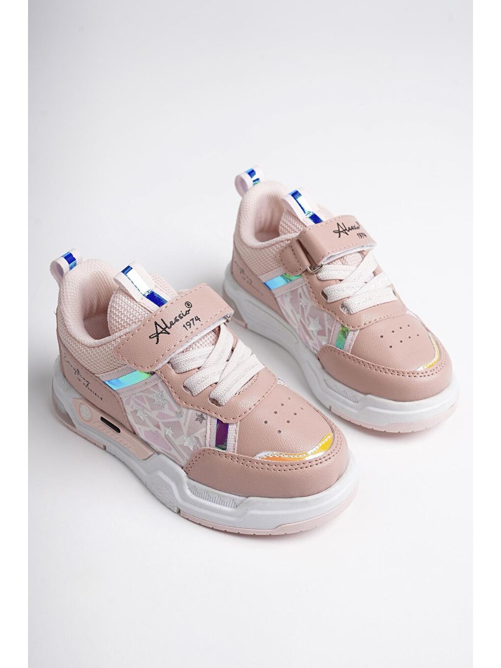 Pembe DORY Işıklı Bağcıklı ve Cırtlı Unisex Çocuk Sneaker Spor Ayakkabı-2