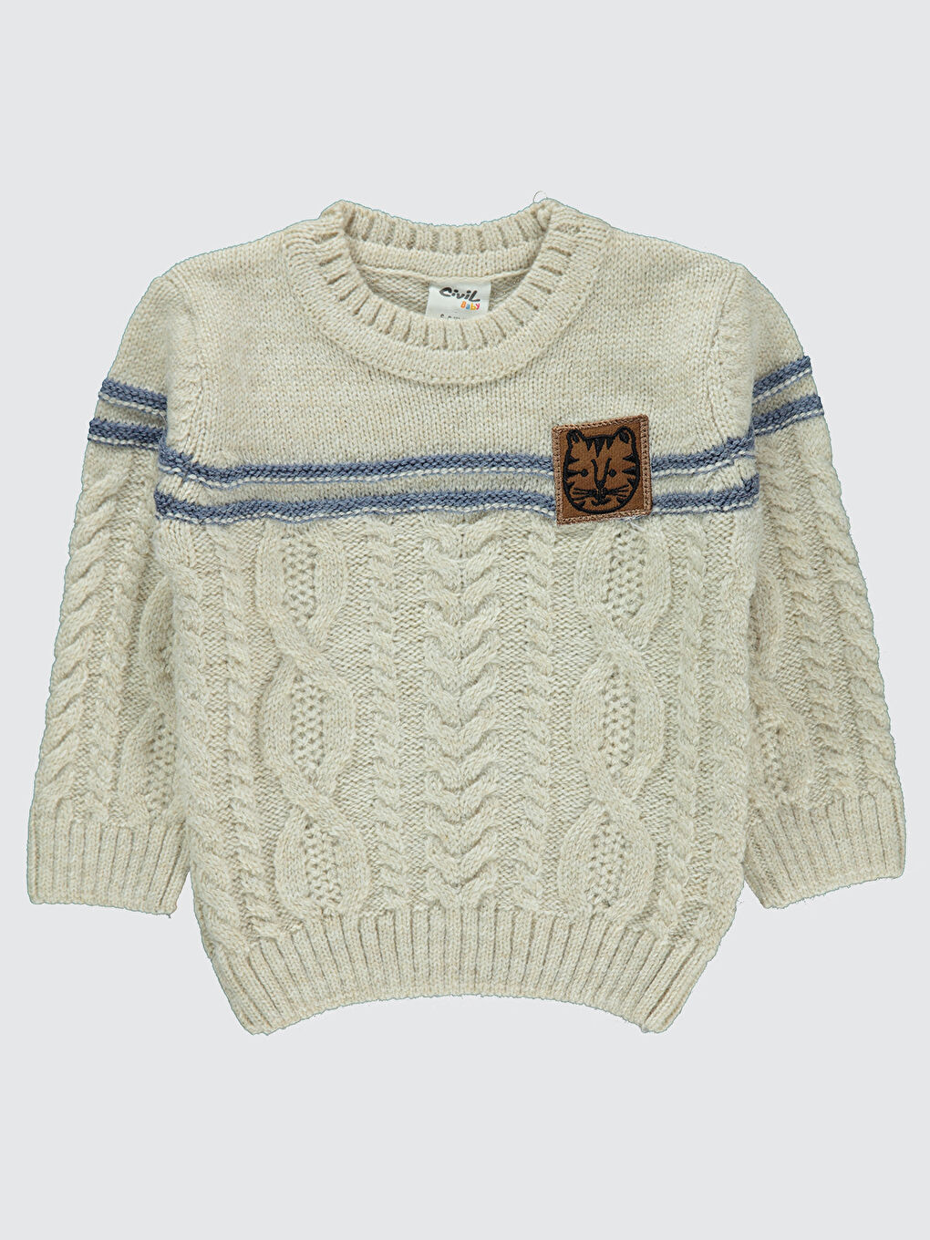 Erkek Bebek Kazak 6-18 Ay Bej