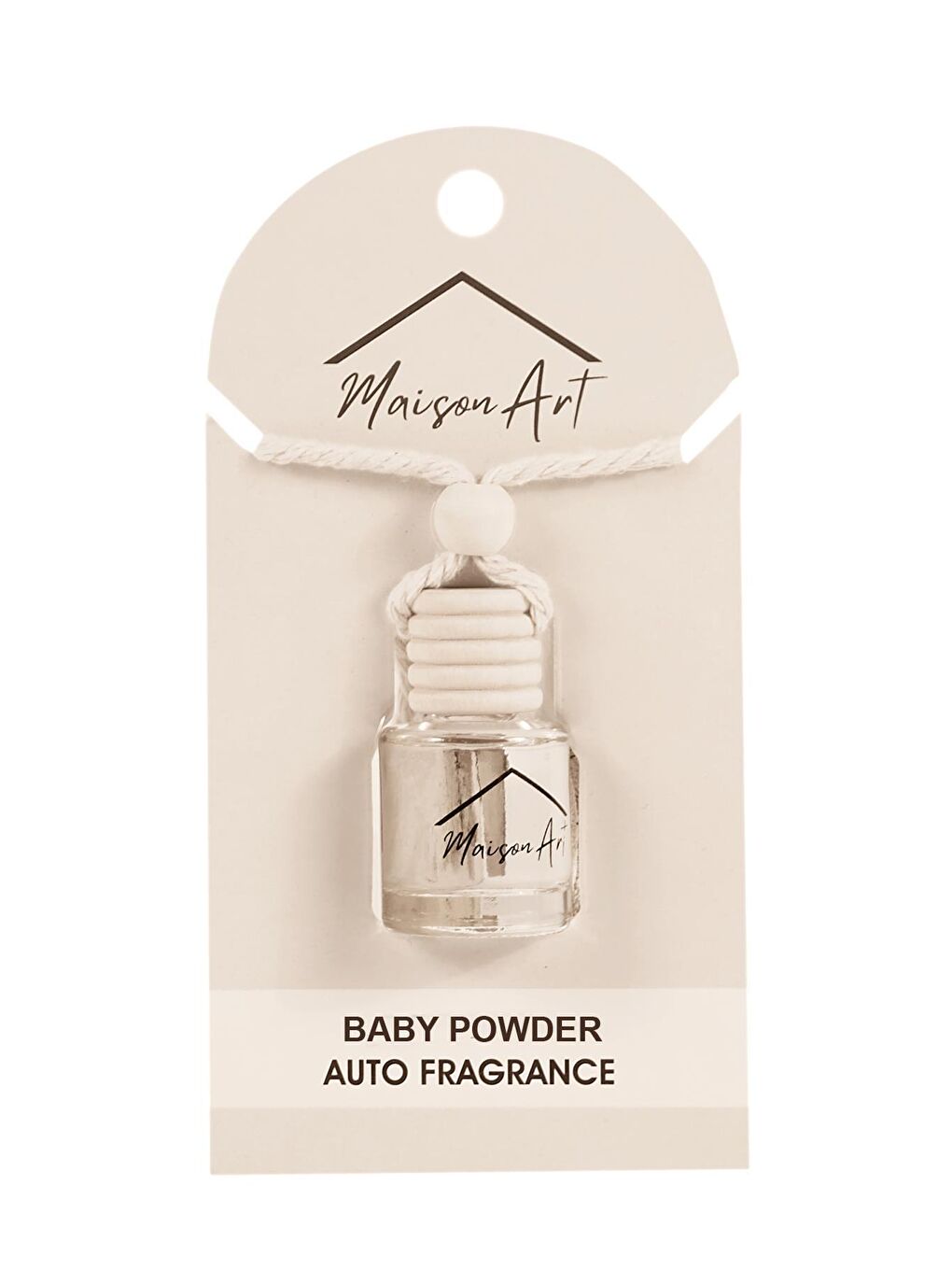 MaisonArt Beyaz Araç Kokusu | Baby Powder 8Ml Oto Parfümü | Kalıcı Araç İçi Kokusu