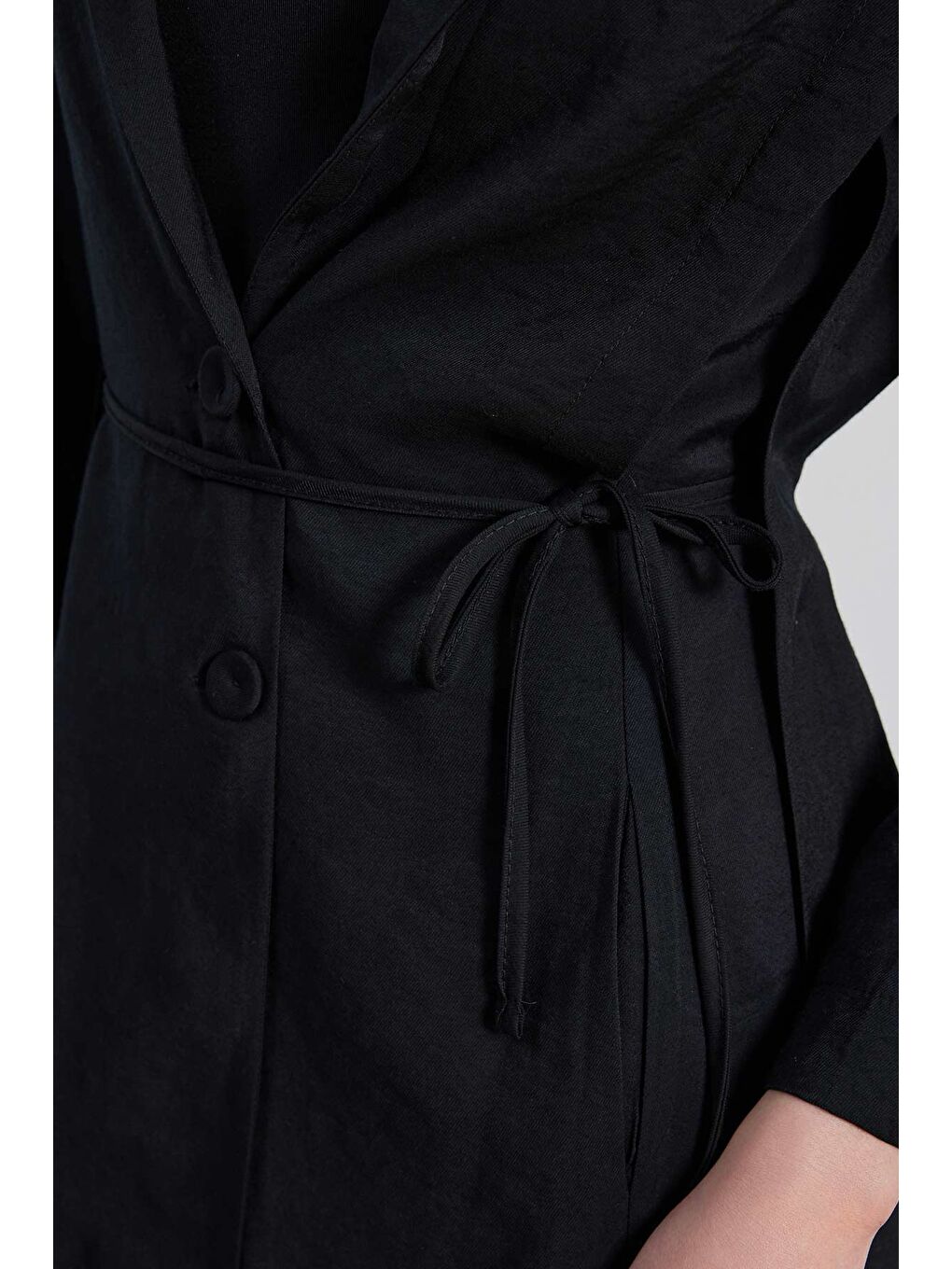 Aller Detaylı Ceket - Siyah-7