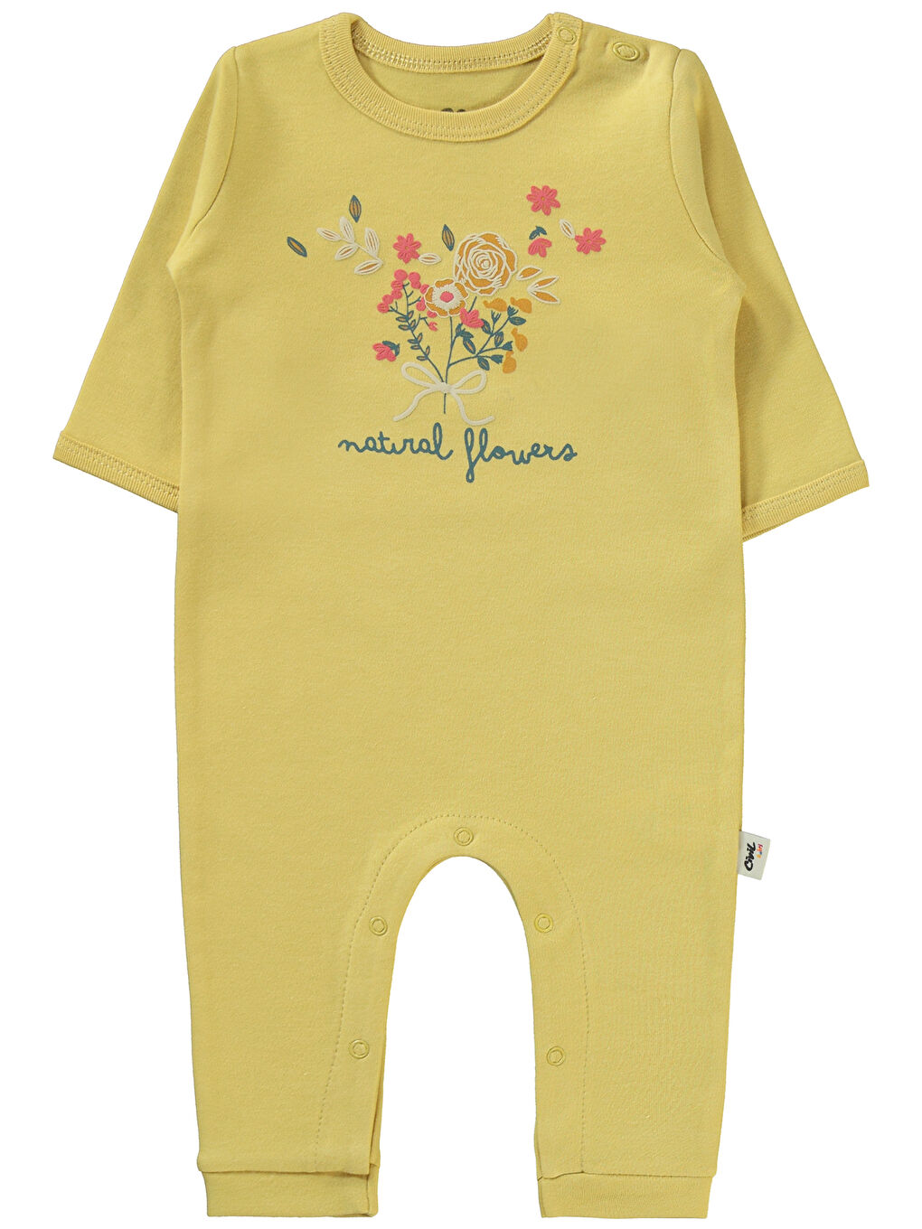 Kahverengi Baby Kız Bebek 2'li Patiksiz Tulum 3-9 Ay Hardal-3