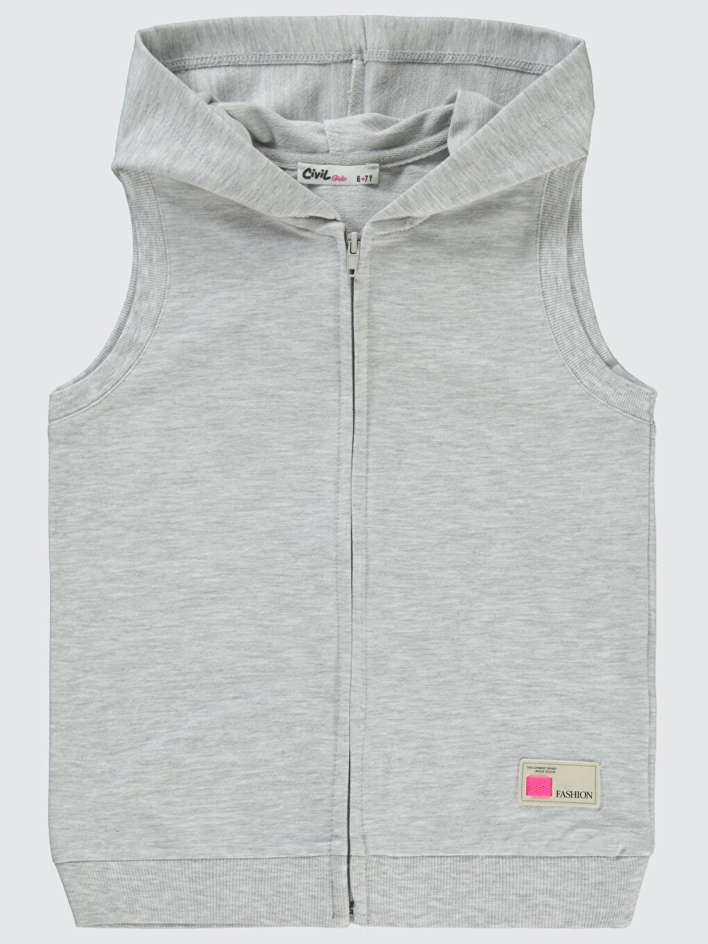 Girls Kız Çocuk Kapüşonlu Yelek 6 9 Yaş Ekrumelanj