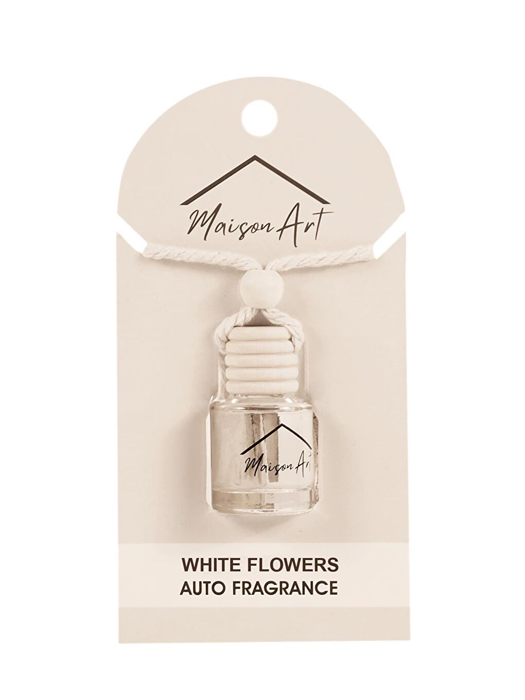 MaisonArt Beyaz Araç Kokusu | White Flowers 8Ml Oto Parfümü | Kalıcı Araç İçi Kokusu