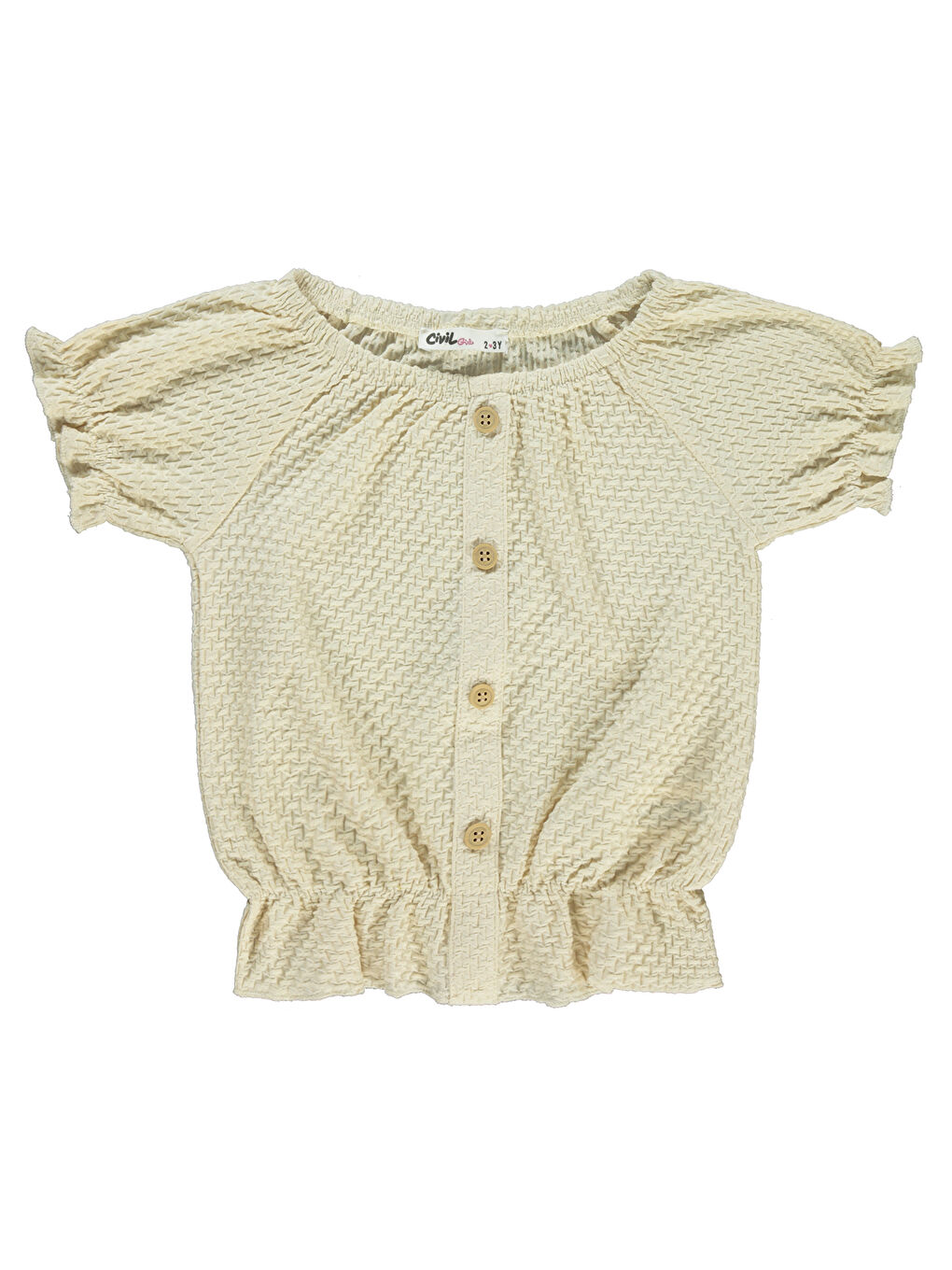 Beyaz Girls Kız Çocuk Tişört 2-5 Yaş Tebeşir