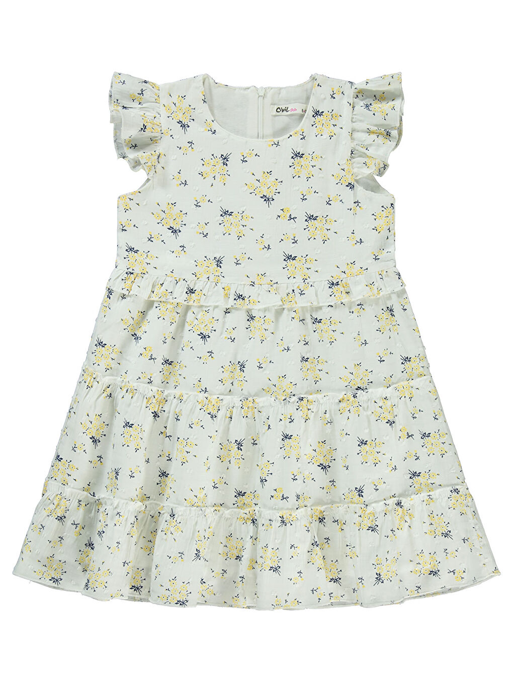 Girls Kız Çocuk Elbise 6-9 Yaş Sarı