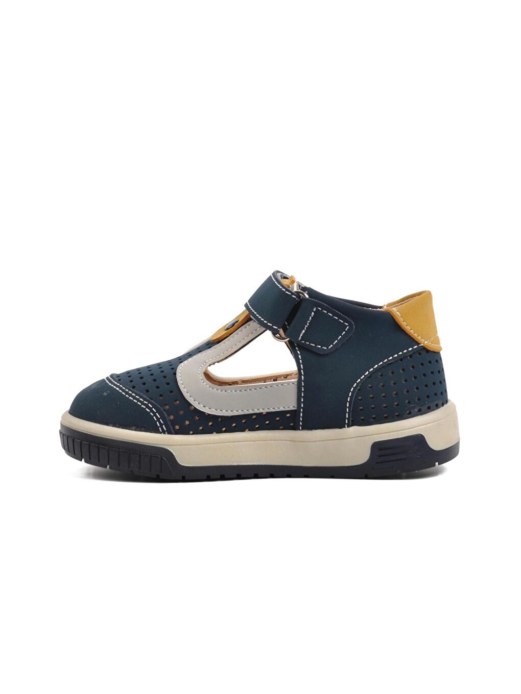 3000-B Lacivert Nubuk-Sarı Çocuk Ayakkabı-1