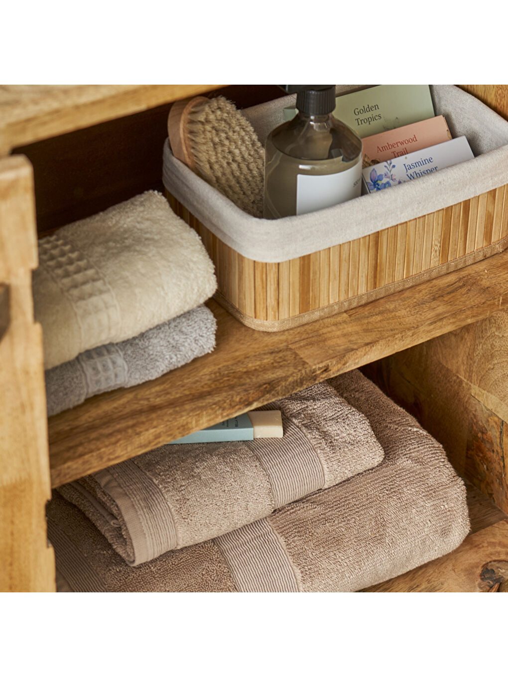 Bej Bres Bambu Düzenleyici Kutu Naturel (27x17x10 cm)-2