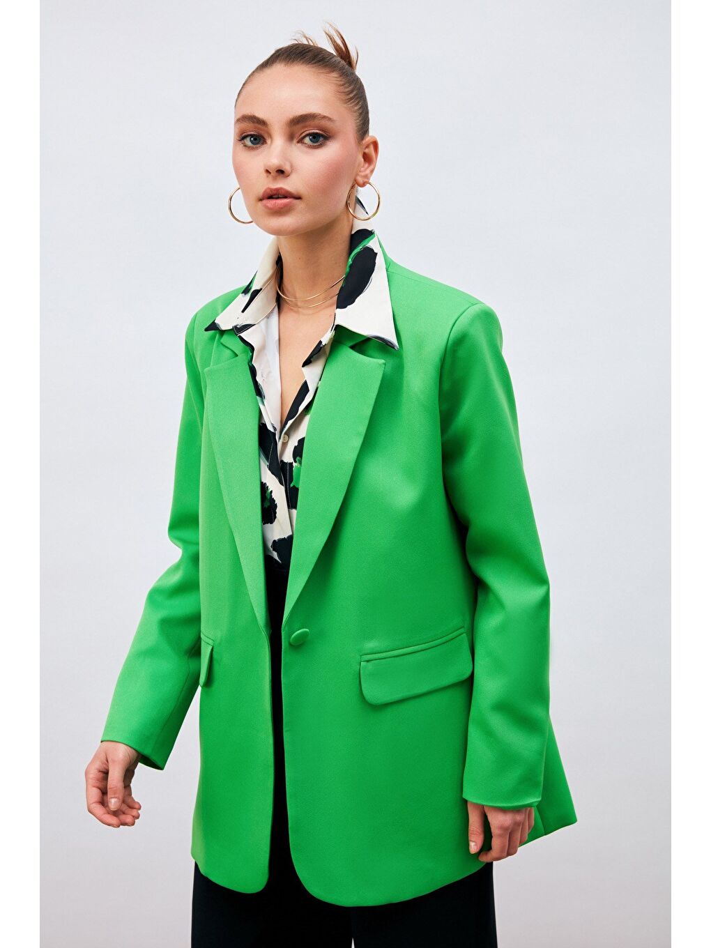 Salaş Klasik Ceket - Açık Yeşil-6