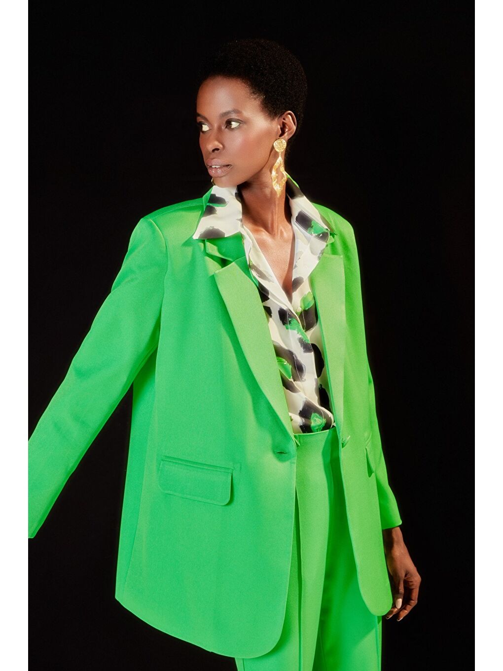 Salaş Klasik Ceket - Açık Yeşil-8