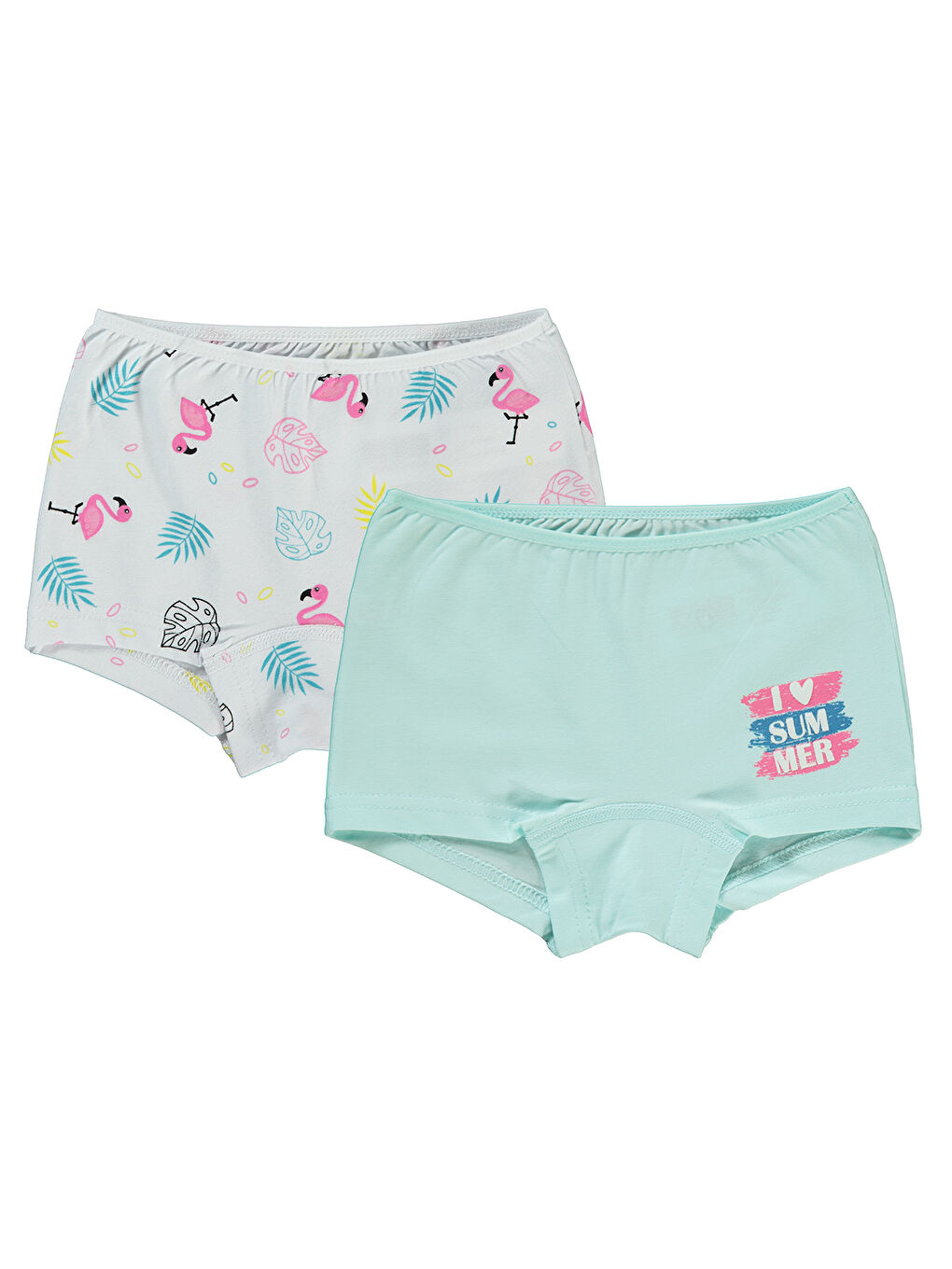 Yeşil Girls Kız Çocuk 2'li Boxer Set 2-10 Yaş Mint