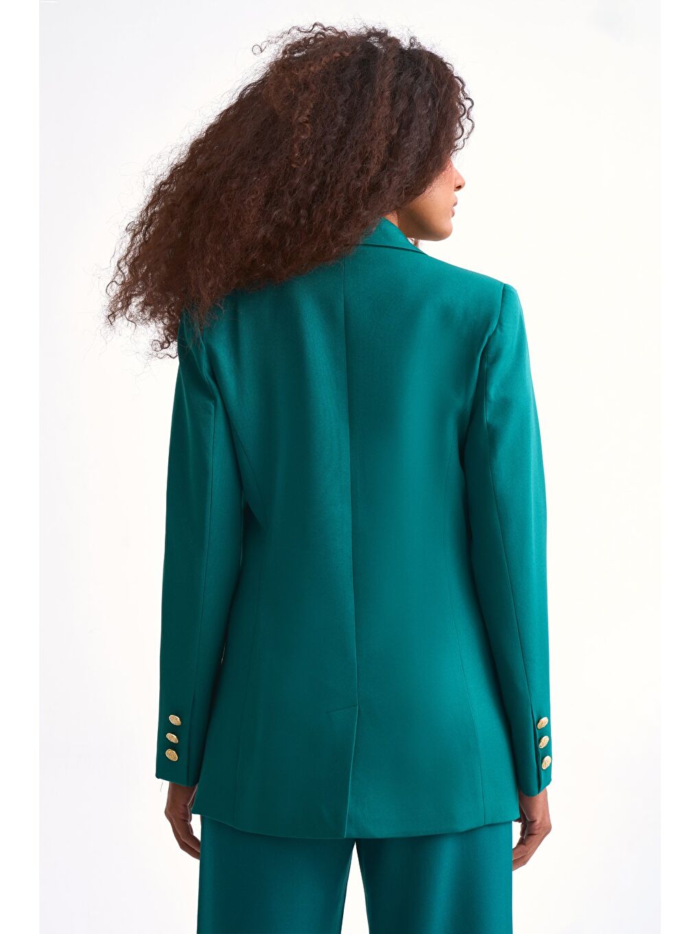 Yeşil Düğmeli Blazer Ceket - Zümrüt