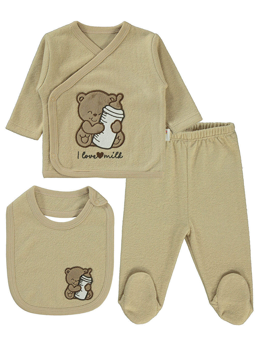 Kahverengi Baby Erkek Bebek Zıbın Takımları Sütlü Kahve