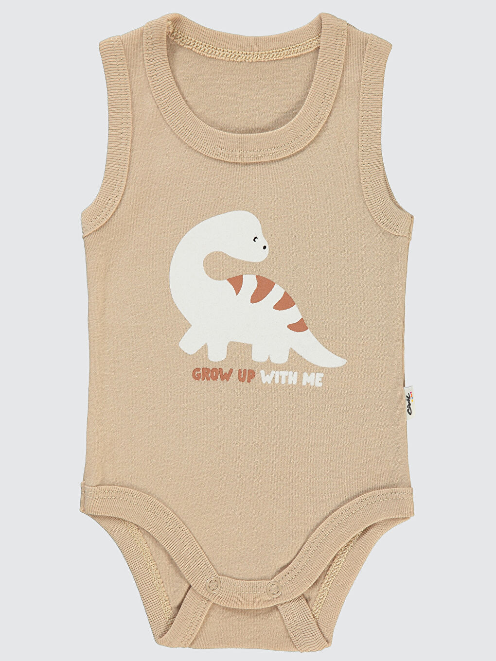 Kahverengi Erkek Bebek Çıtçıtlı Badi 1-36 Ay Sütlü Kahve