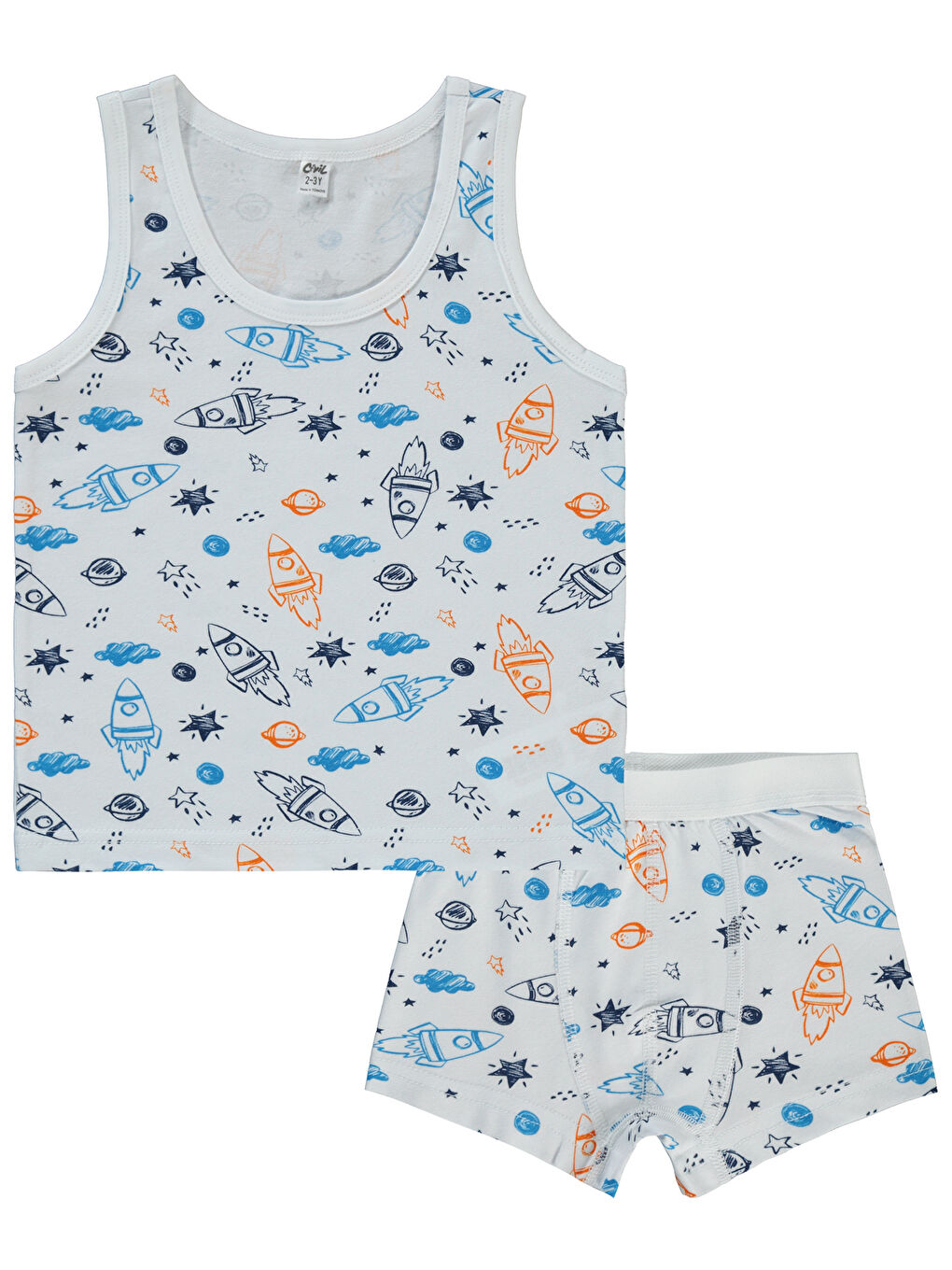 Boys Erkek Çocuk İç Çamaşır Takımı 2-10 Yaş Beyaz