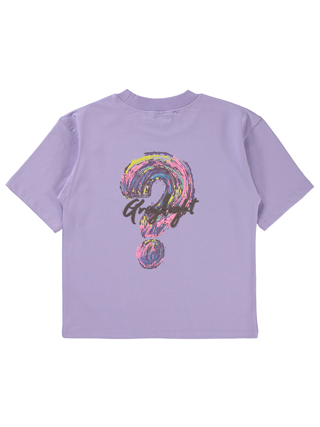 Kız Çocuk Oversize Tişört 6-9 Yaş Lila-1