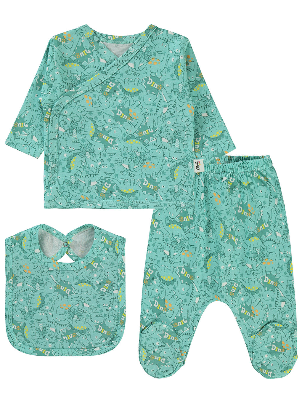 Yeşil Baby Erkek Bebek Zıbın Takımları 0-1 Ay Mint