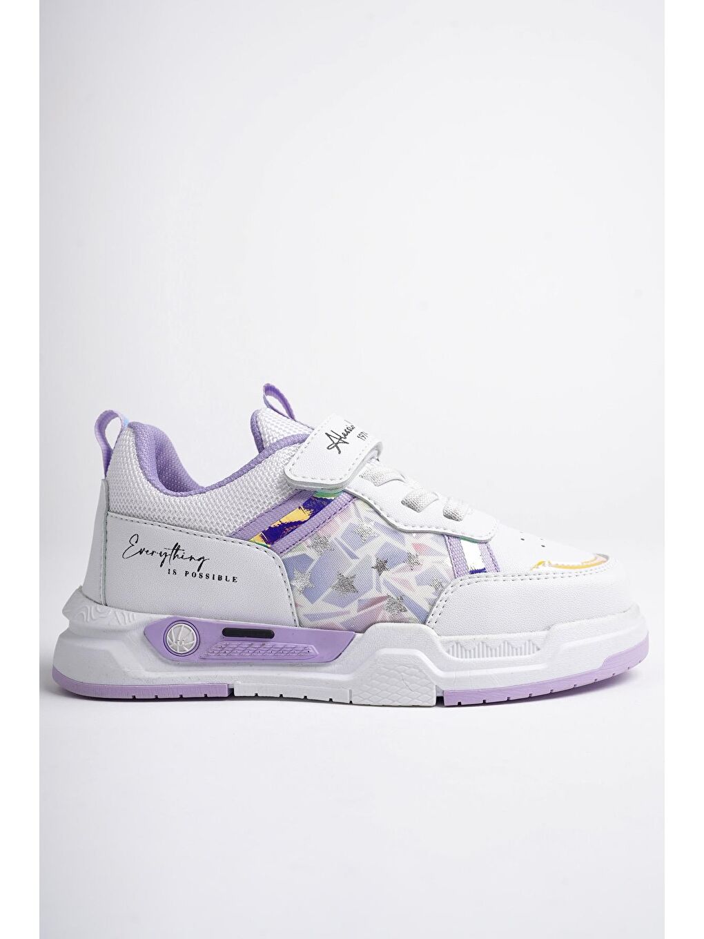 Lila GUMBALL Bağcıklı ve Cırtlı Unisex Çocuk Sneaker Spor Ayakkabı