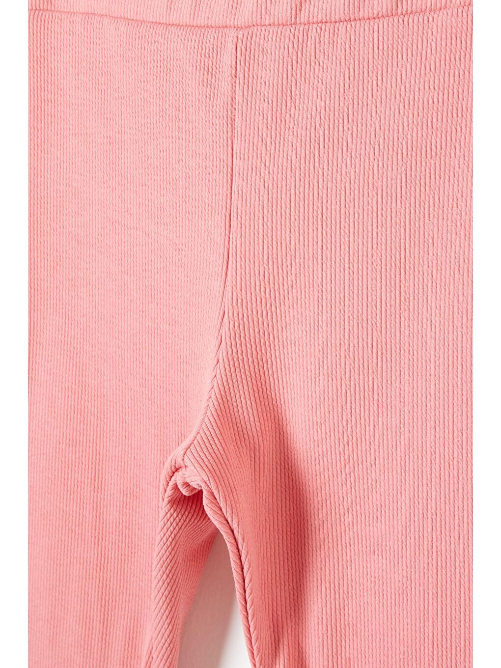 Kız Çocuk Kaşkorse Fitilli 2li Tayt Siyah-Pembe 16368-1