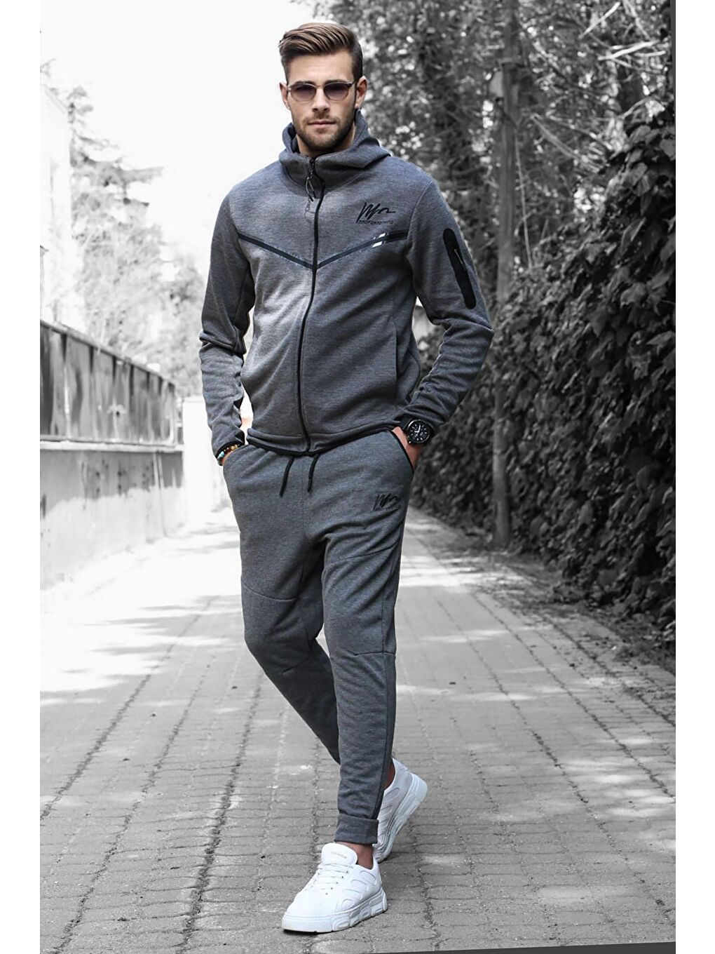 Antrasit Erkek Eşofman Takımı 5673-1