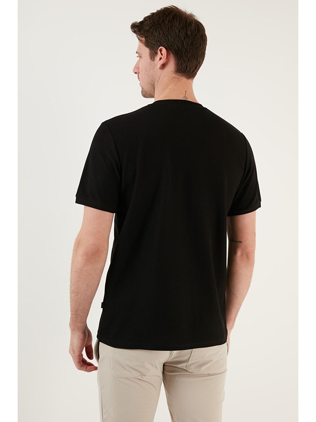 Buratti Siyah Pamuklu Bisiklet Yaka Basic T Shirt 5902387 - 4