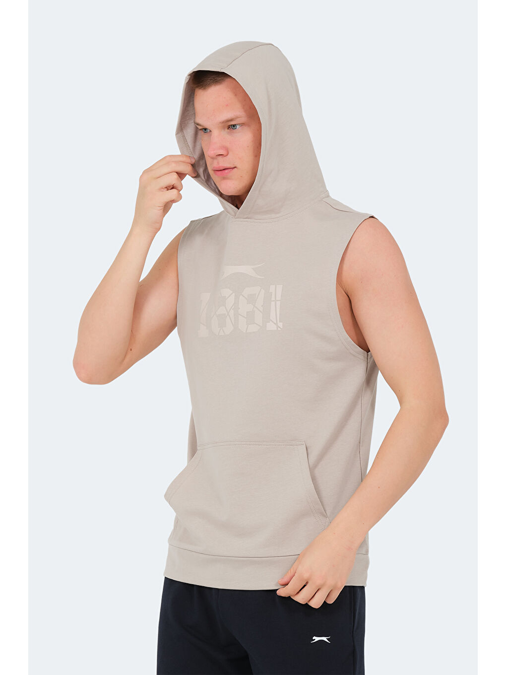 Bej VASILISA Erkek Kolsuz Tişört Taş Gri-2