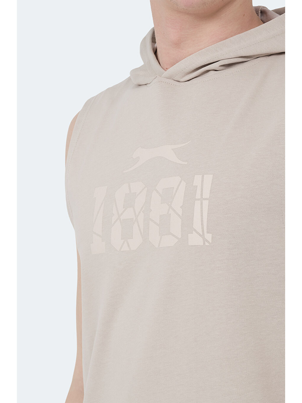 Bej VASILISA Erkek Kolsuz Tişört Taş Gri-3