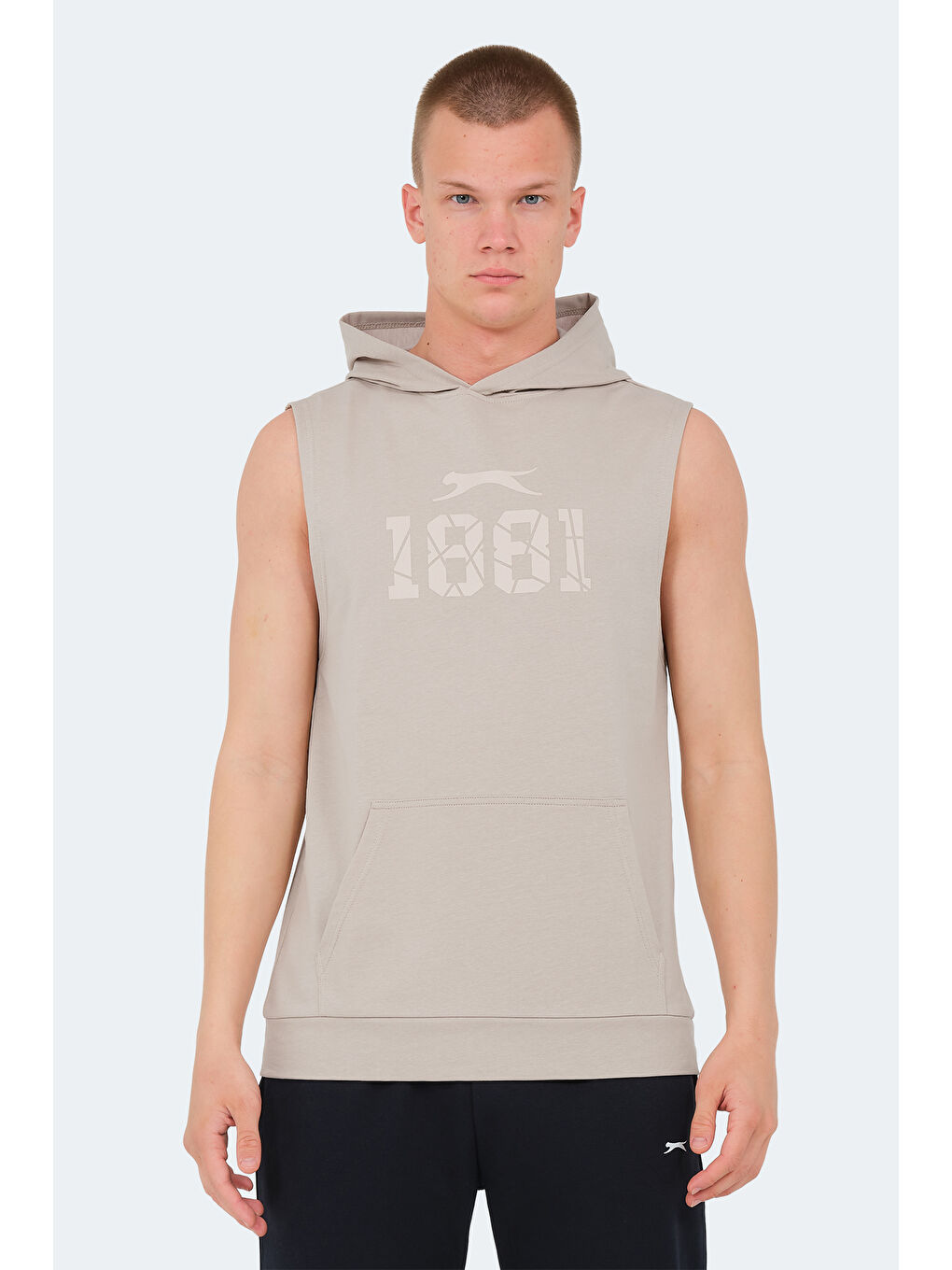 Bej VASILISA Erkek Kolsuz Tişört Taş Gri-5