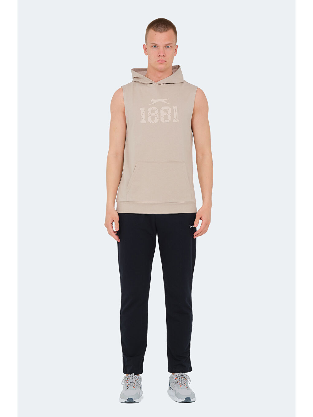 Bej VASILISA Erkek Kolsuz Tişört Taş Gri-6