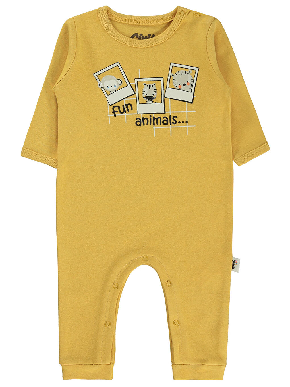 Kahverengi Baby Erkek Bebek 2'li Patiksiz Tulum 3-9 Ay Hardal-2