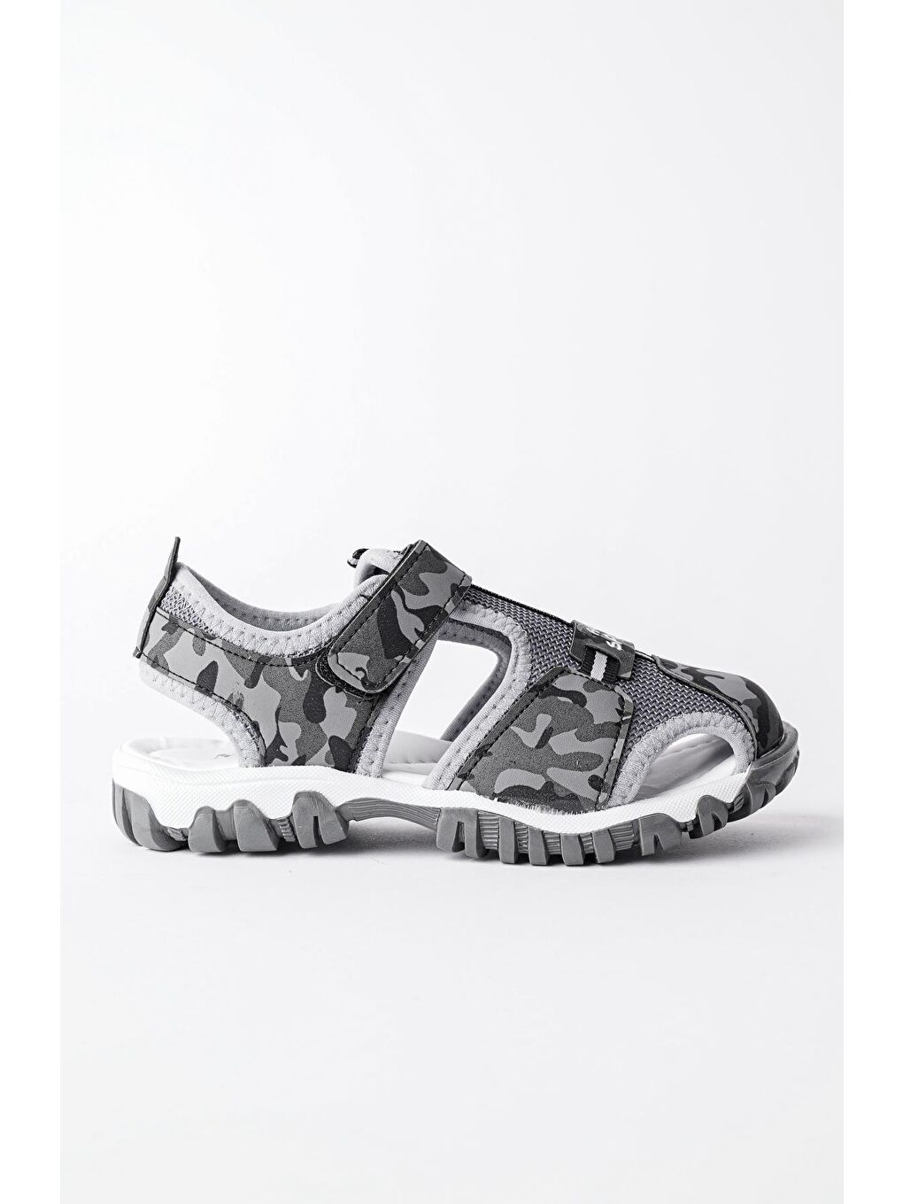 Gri TWEETY Günlük Ortopedik Hafif Taban Önü Kapalı Cırtlı Unisex Çocuk Sandalet-1