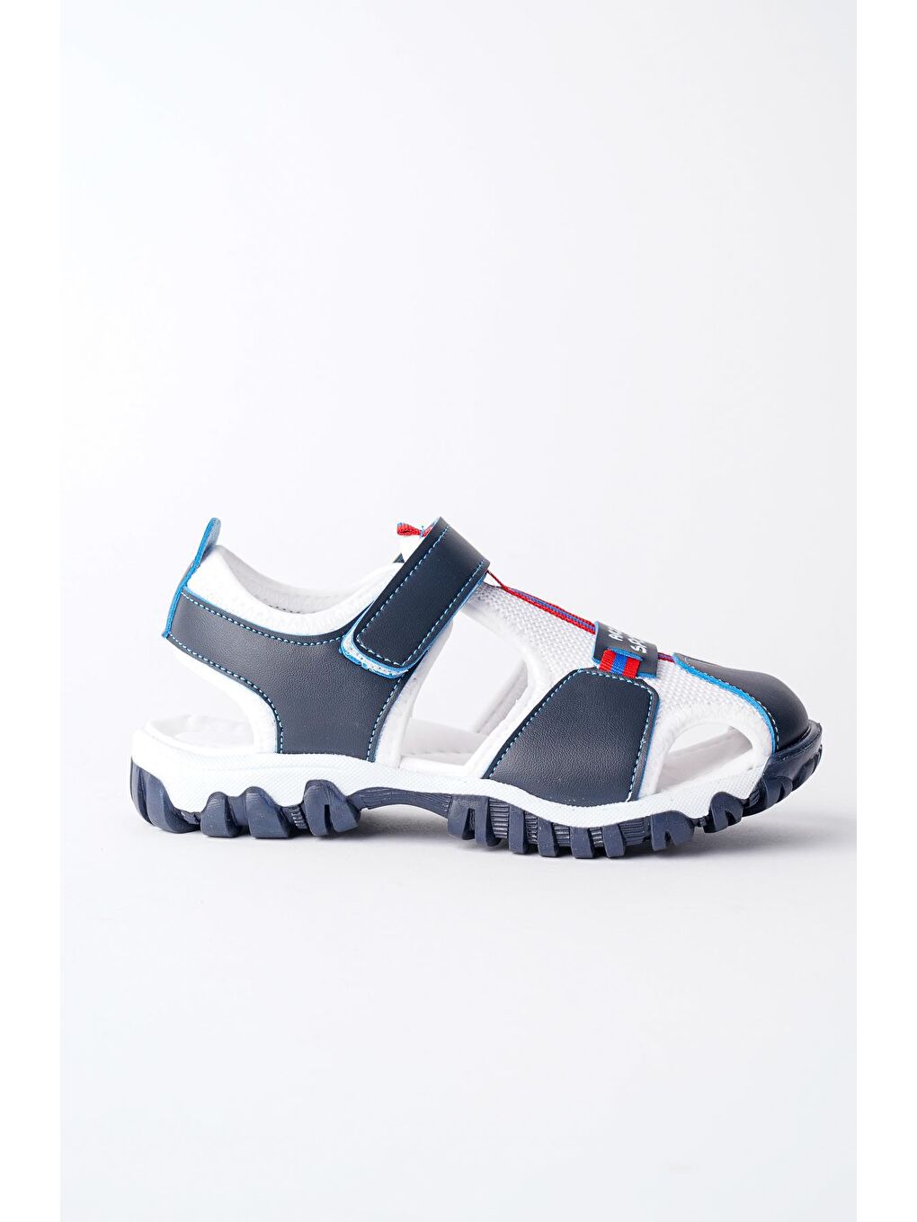 Lacivert TWEETY Günlük Ortopedik Hafif Taban Önü Kapalı Cırtlı Unisex Çocuk Sandalet-1