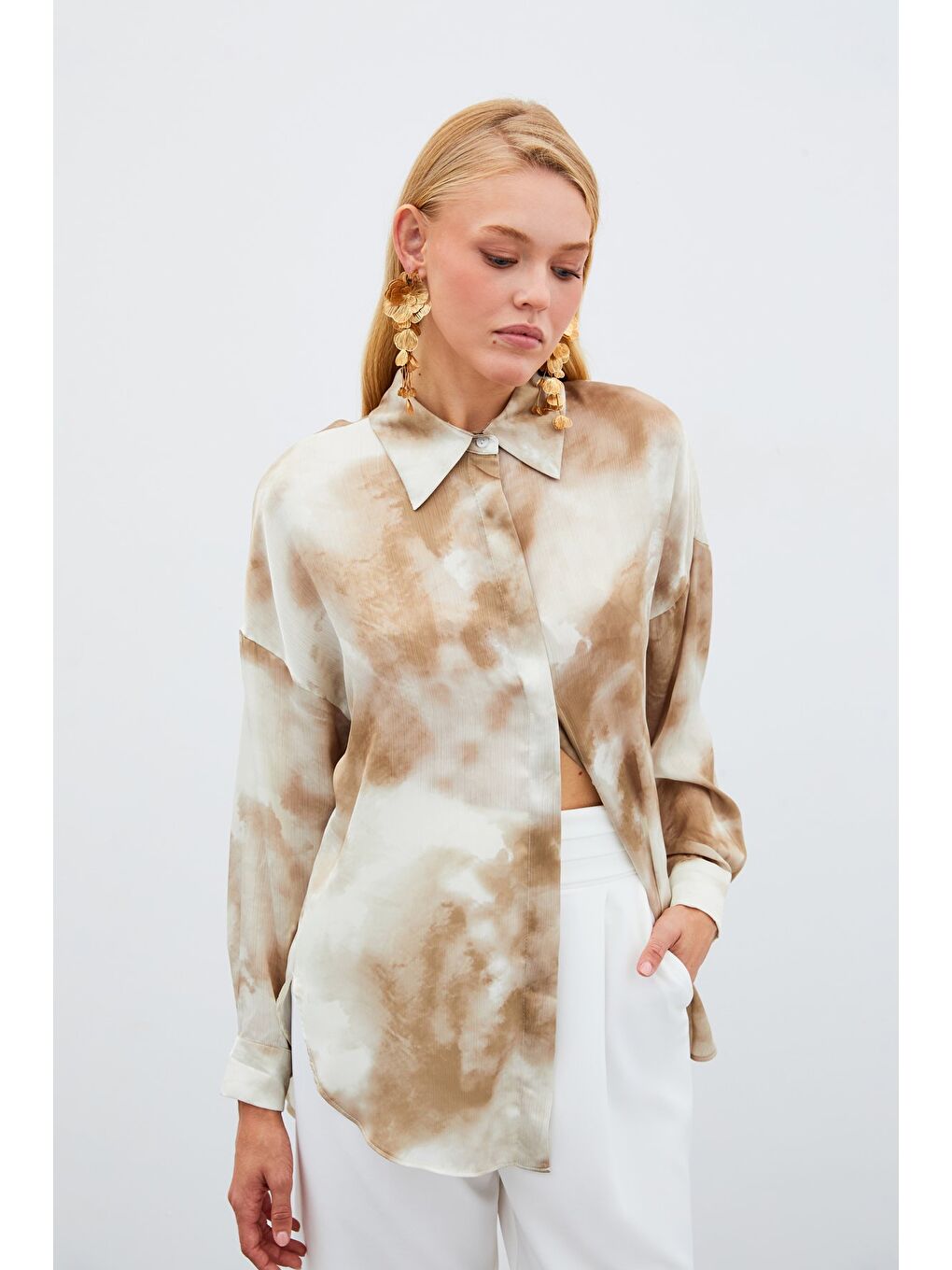 Salaş Uzun Gömlek - Haki-1