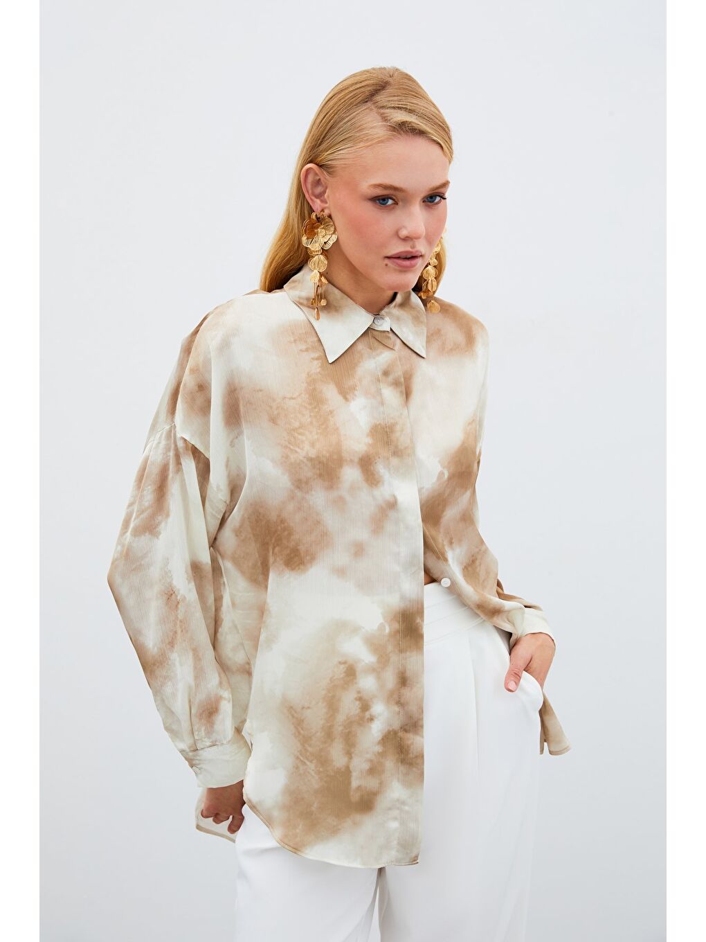 Salaş Uzun Gömlek - Haki-2