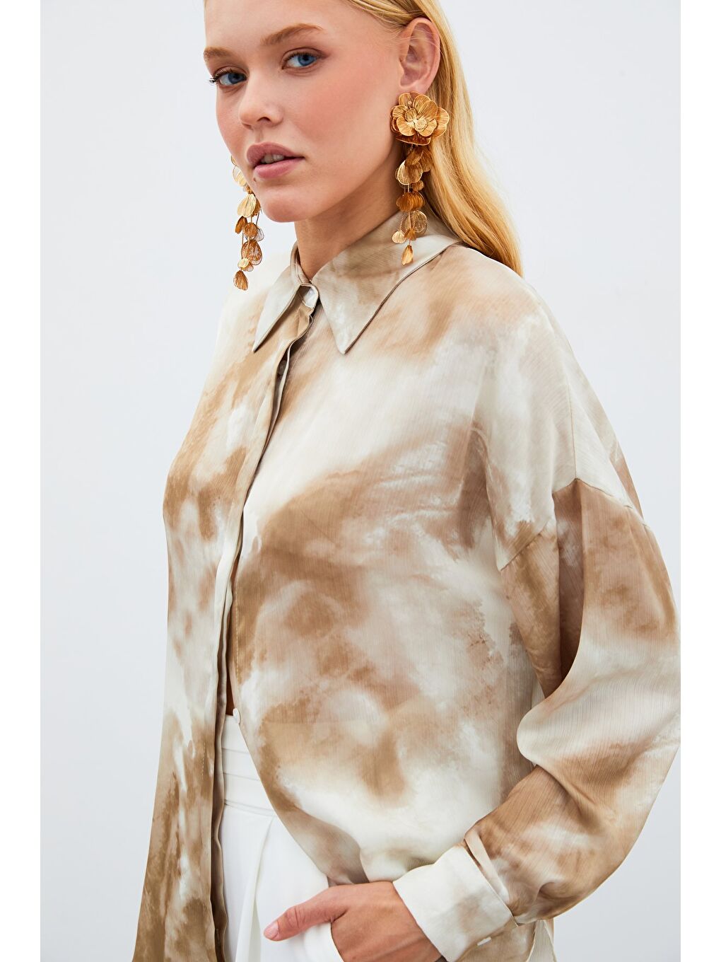 Salaş Uzun Gömlek - Haki-4