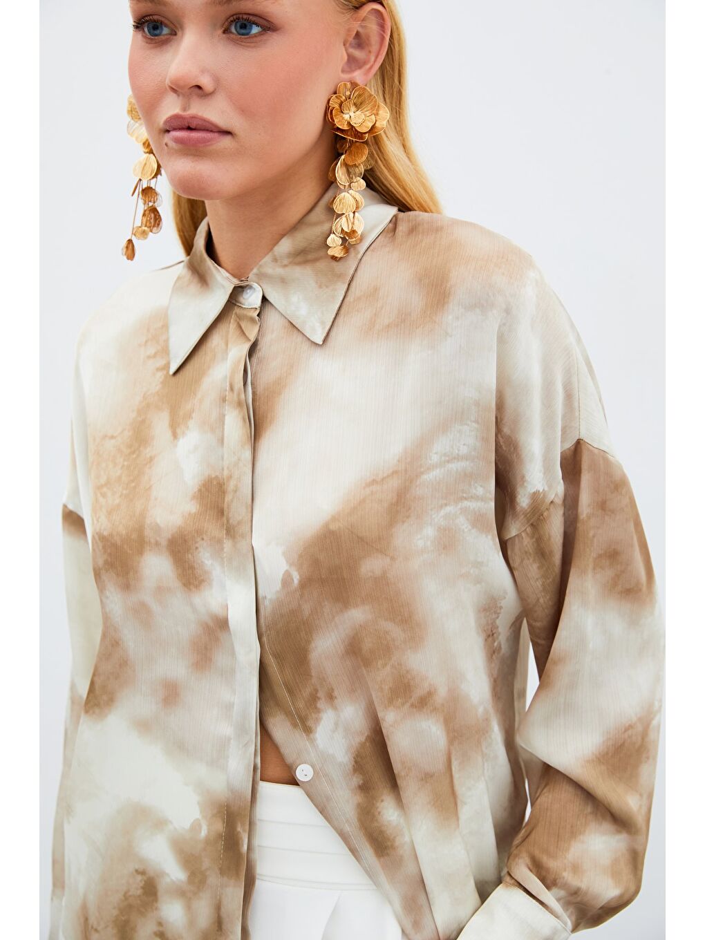 Salaş Uzun Gömlek - Haki-5