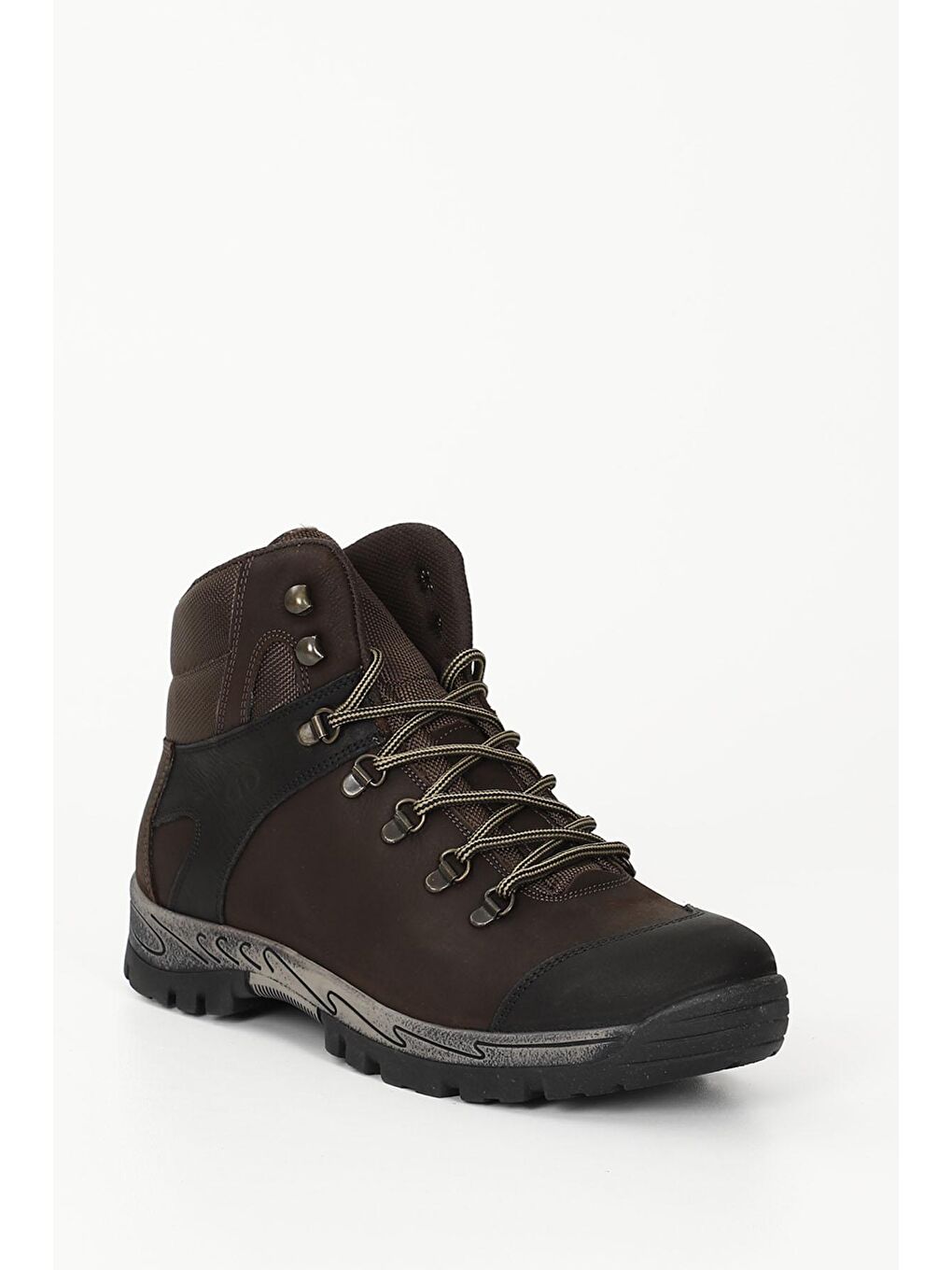 Kahverengi KAHVERENGİ  Hakiki Deri Yuvarlak Burun Kauçuk Taban Bağcıklı Günlük Erkek Bot 42229-4