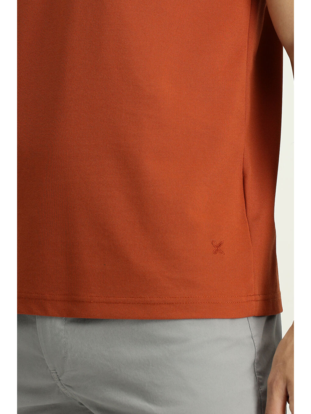 Kahverengi Slim Fit Dar Kesim Pamuklu Polo Yaka Tişört-5