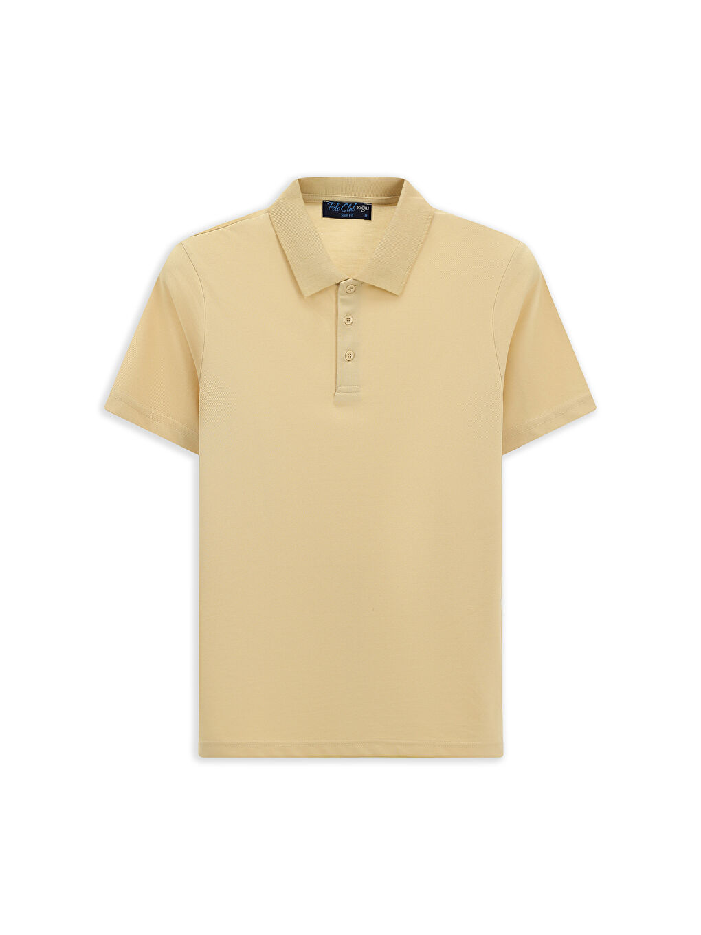Bej Slim Fit Dar Kesim Pamuklu Polo Yaka Tişört-5
