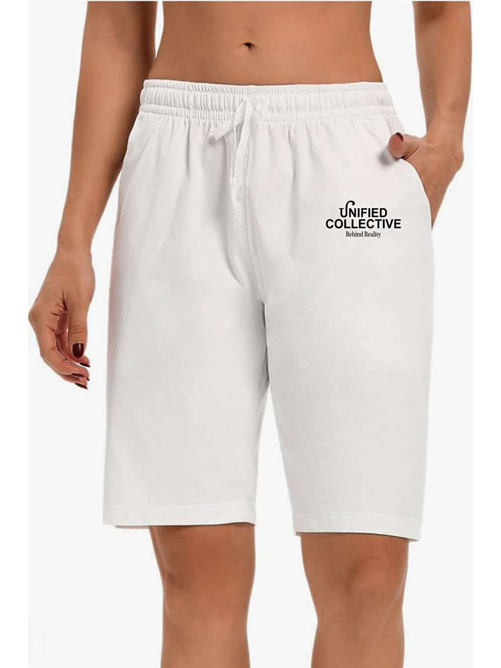 Ekru Kadın Unified Collective Baskılı Standart &Regular Kalıp Şort SPR25SRK084