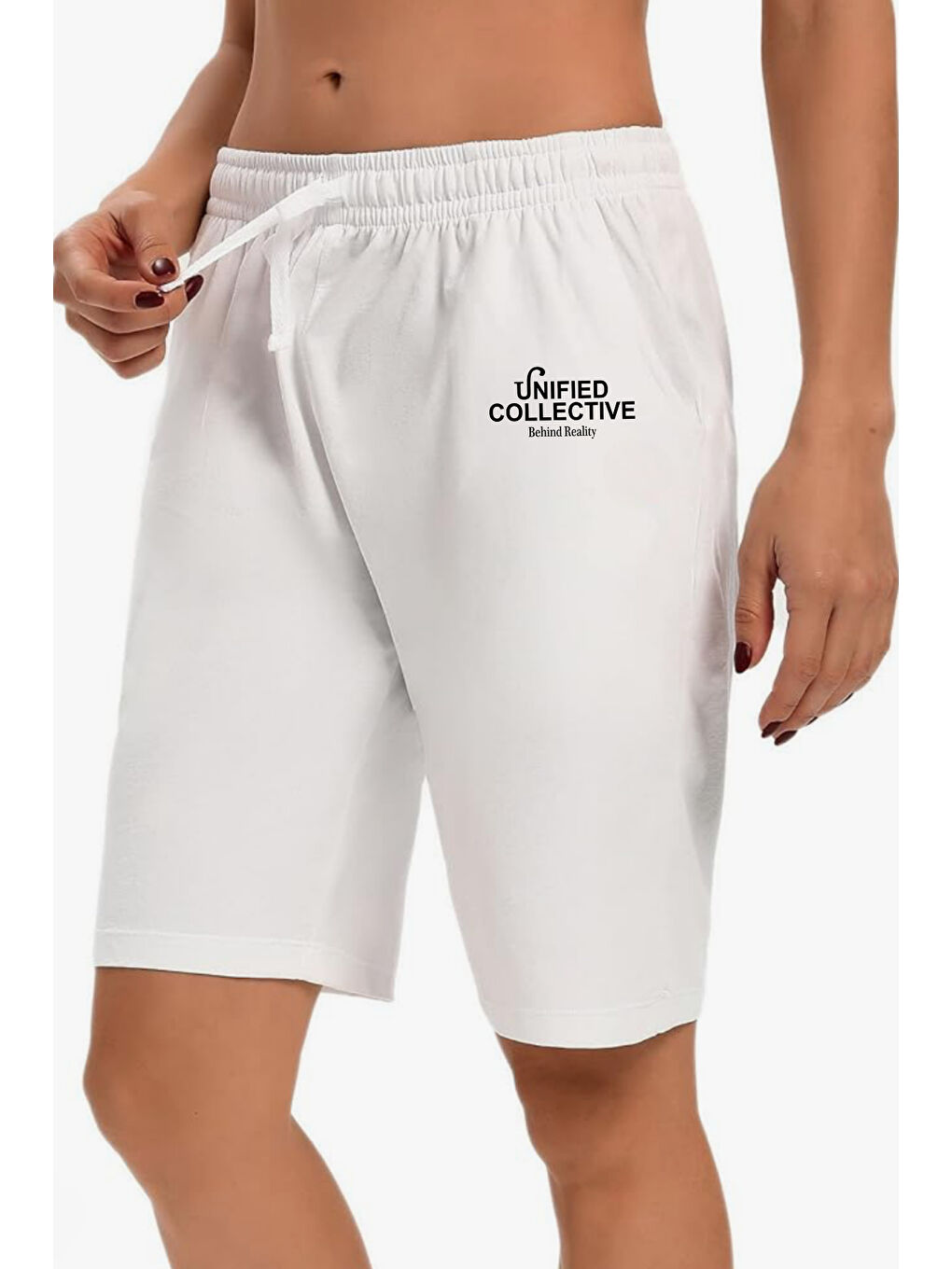 Ekru Kadın Unified Collective Baskılı Standart &Regular Kalıp Şort SPR25SRK084-1