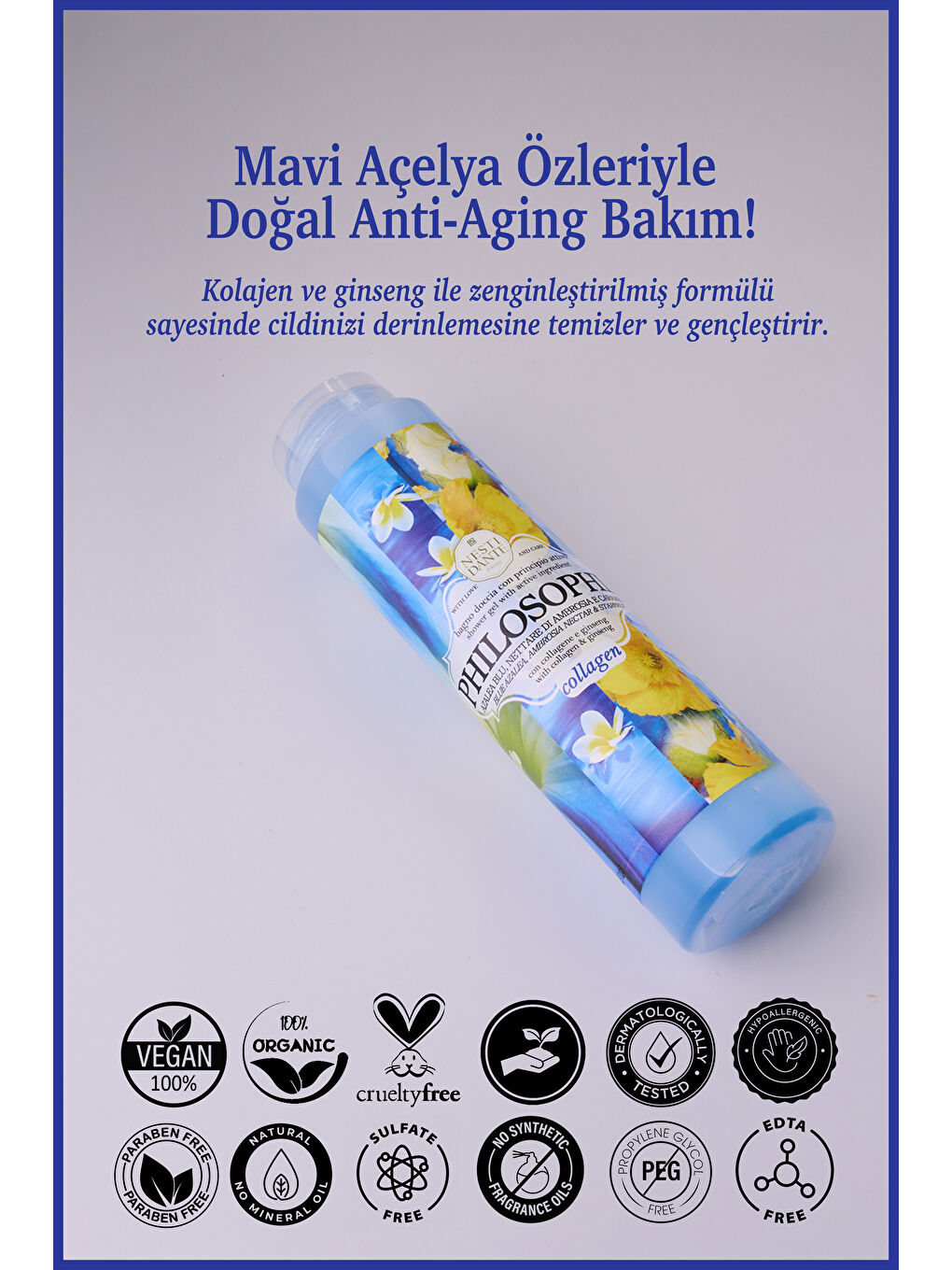 Philosophia Collagen Duş Jeli 300ml |Gençleştirici |Kolejen ve Ginseng-1