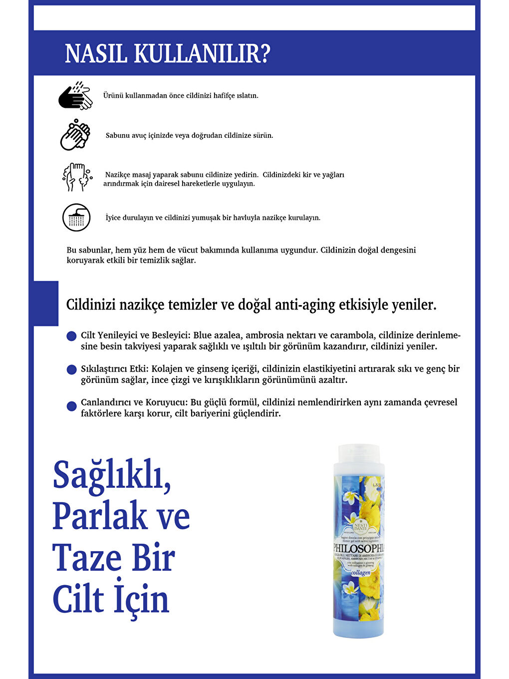 Philosophia Collagen Duş Jeli 300ml |Gençleştirici |Kolejen ve Ginseng-3