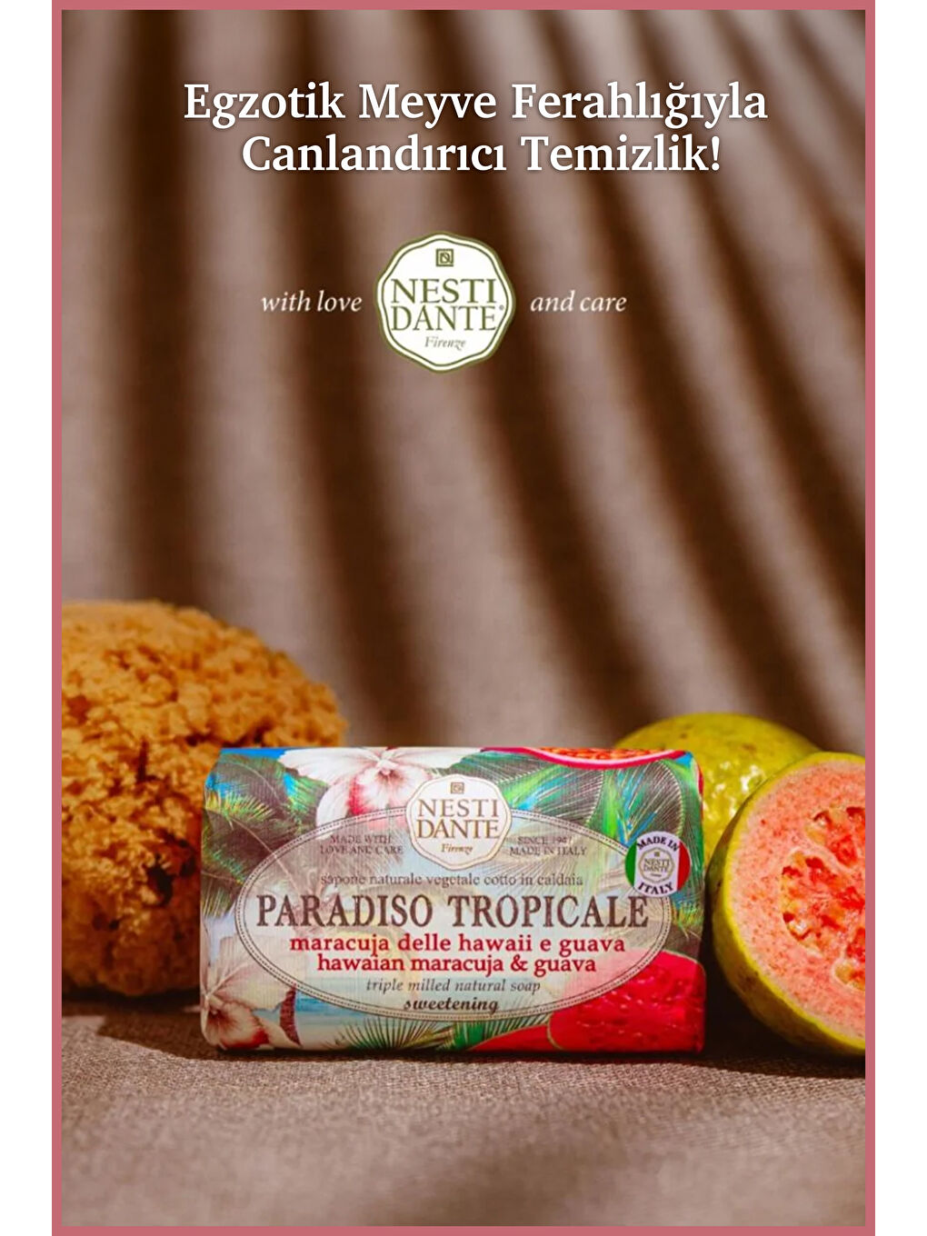 Paradiso Tropicale Hawaiian Maracuja&Guava Katı Sabun 250 gr | Nemlendirici | Guava Meyv-4