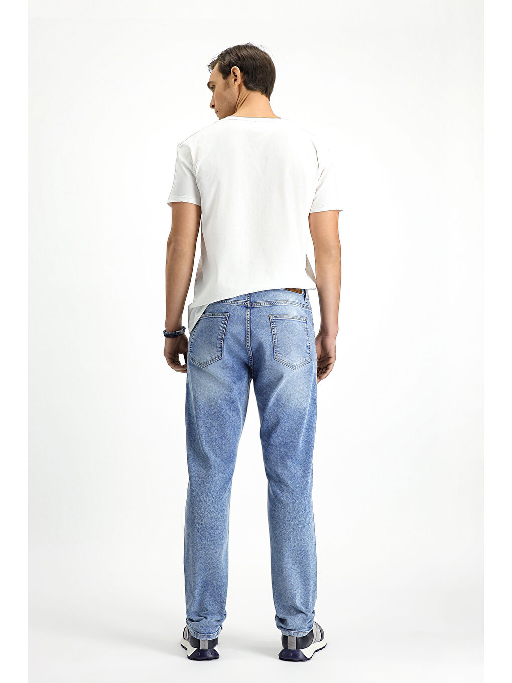 İndigo Regular Fit Elastanlı Denim Pantolon-4