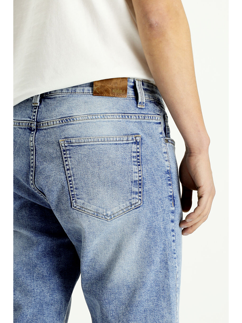 İndigo Regular Fit Elastanlı Denim Pantolon-6