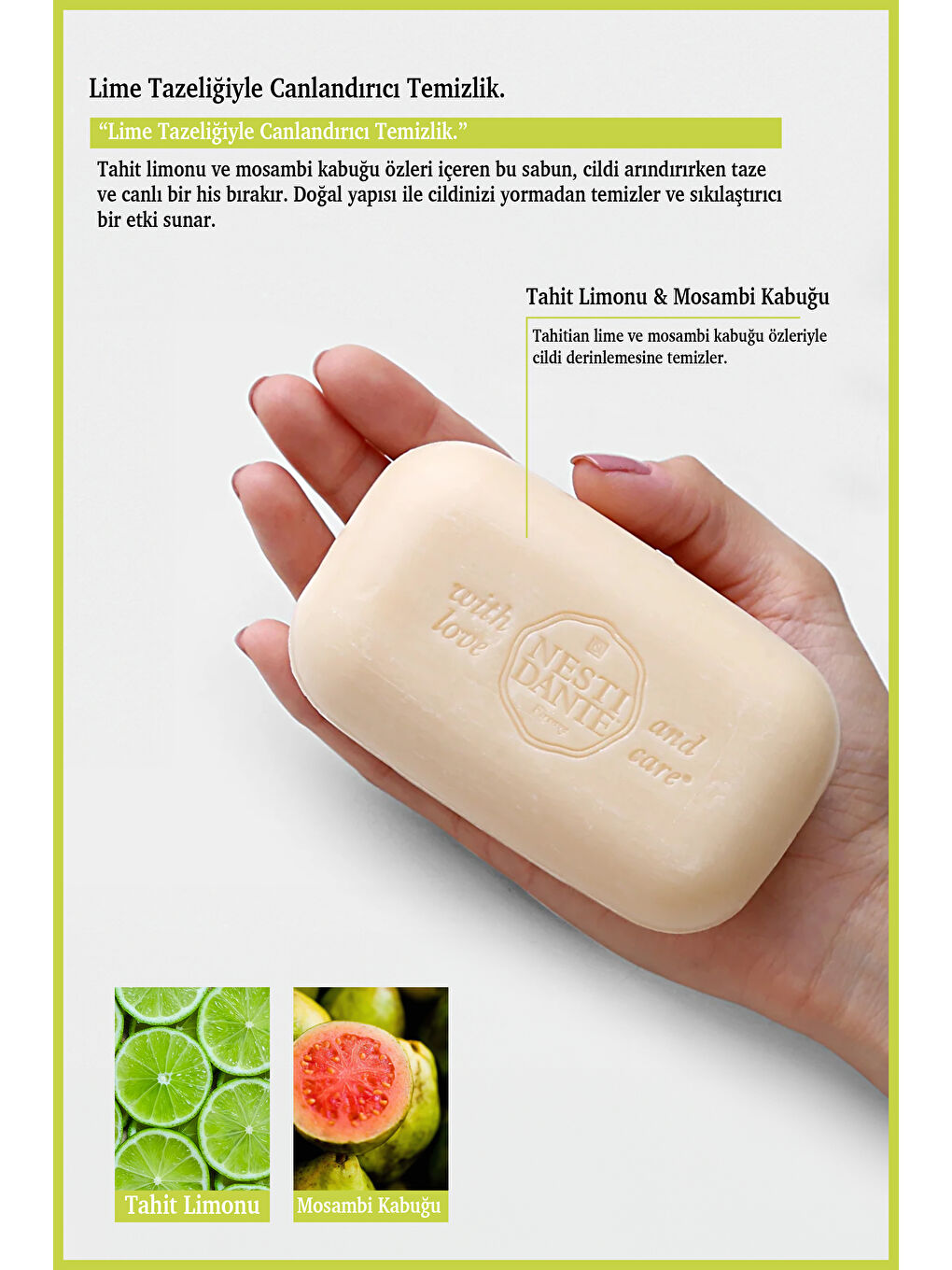 Sabun Paradiso Tropicale Tahitian Lime ve Mosambi Peel Katı Sabun 250gr|Sıkılaştırıcı |L-2