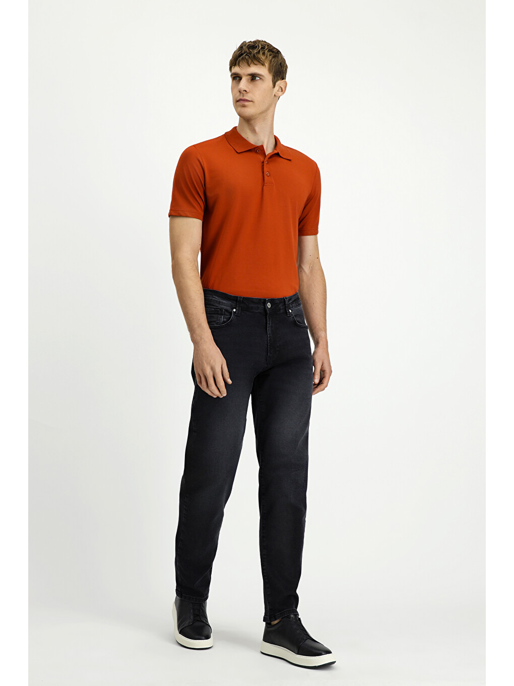 Siyah Regular Fit Elastanlı Denim Jean Pantolon-2