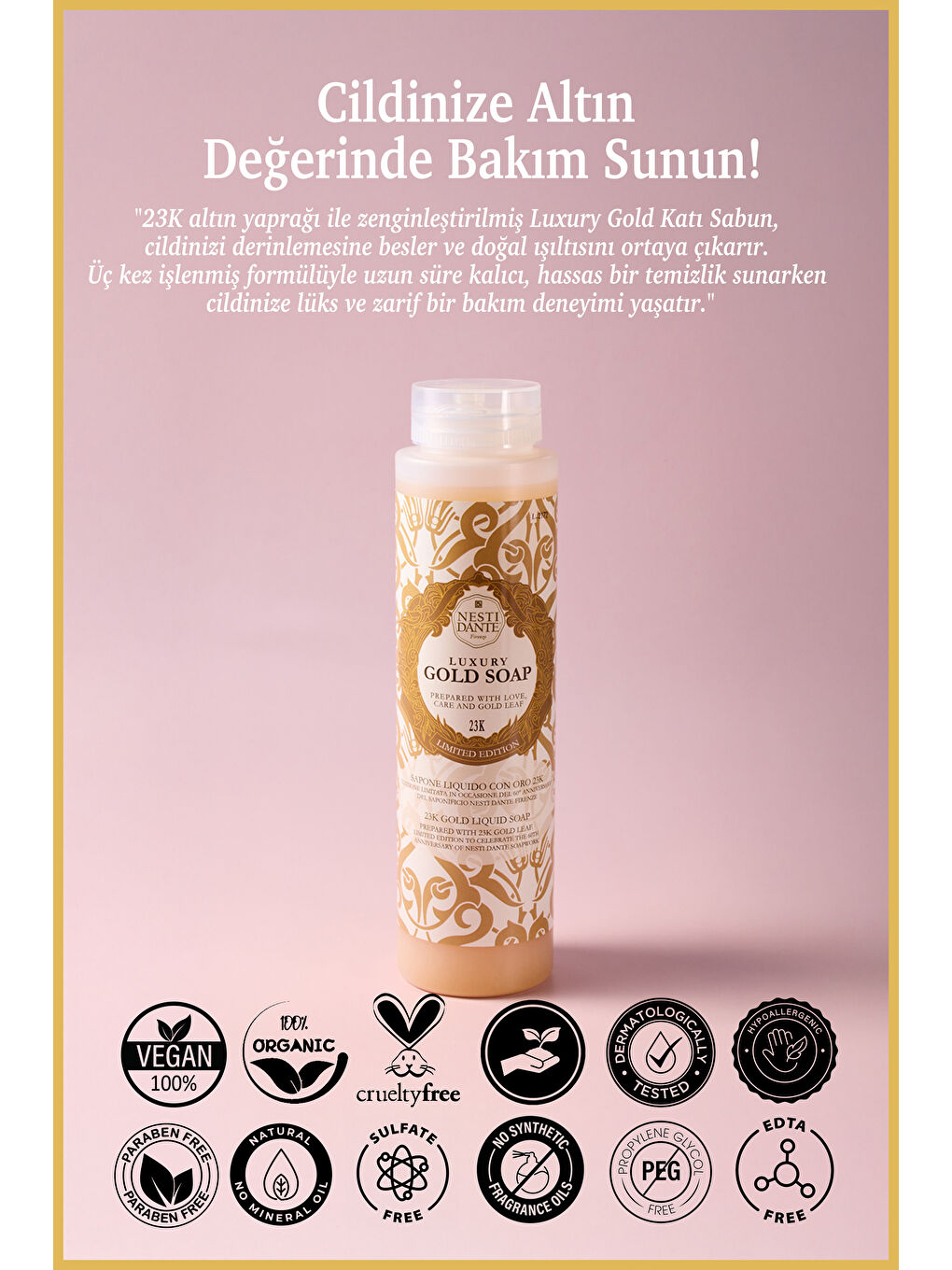 Luxury Gold Duş Jeli 300ml | Nemlendirici ve Parlatıcı |Altın Özü-1