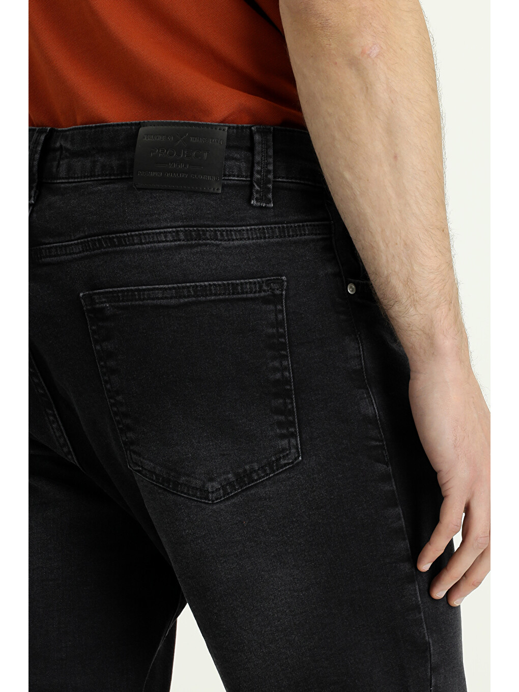 Siyah Regular Fit Elastanlı Denim Jean Pantolon-5
