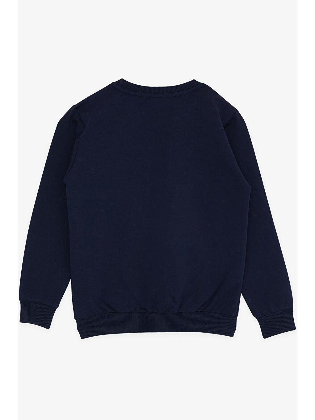 Kız Çocuk Sweatshirt Pullu Yazı Baskılı Lacivert (8-9 Yaş)-1